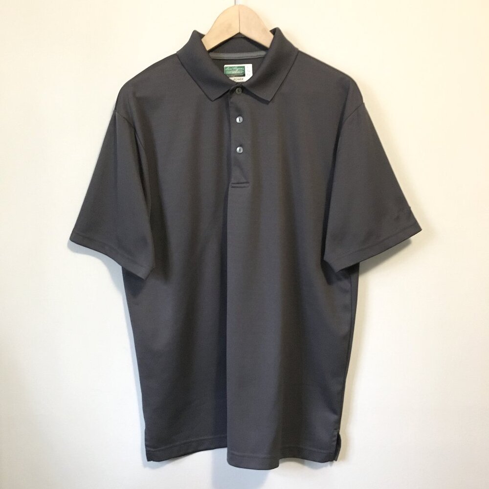 Ben Hogan Powerair Performance Grey Polo - Moisture Wicking Golf Shirt